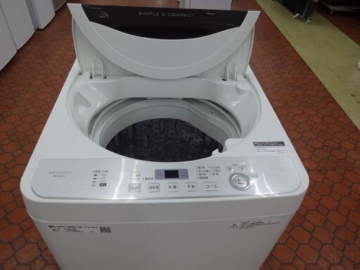 ID 067295　洗濯機　シャープ4.5K　２０１９年製　ES-DE4C-T