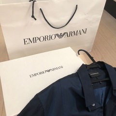 EMPORIO ARMANI 新品 カジュアルシャツ Sサイズ 青×紺
