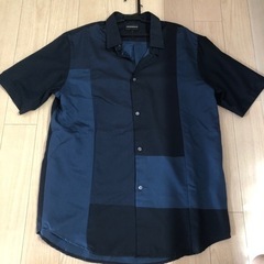 EMPORIO ARMANI 新品 カジュアルシャツ Sサイズ 青×紺