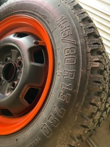 取引完了)スパイクタイヤ　155/80R13 スノーラジアル