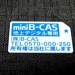 【ネット決済・配送可】地上デジタル専用　mini B-CASカード 