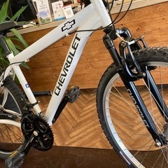 前後タイヤ新品！CHEVROLET】18段変速 26インチマウンテンバイク ホワイト