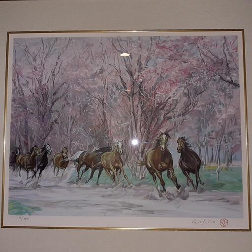 絵画「9頭の馬」(リトグラフ) 絵画「9頭の馬」(リトグラフ)