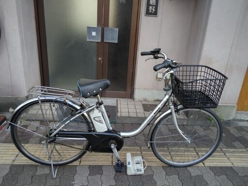 [Panasonic]vivi tx 26吋電動アシスト自転車 5Ahバッテリー+充電器+スペアキー3本付き(シルバー)