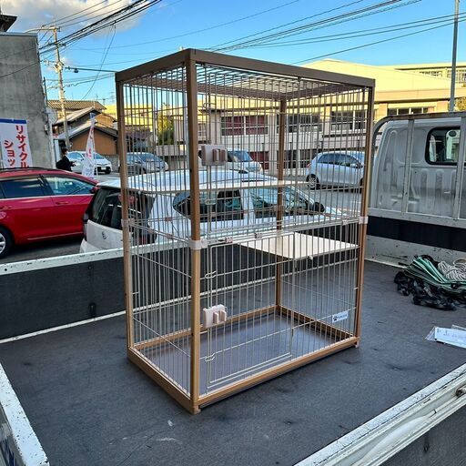 ペットケージ 2段 PURLOVE ネコ用ケージ 猫用ケージ 幅85×高さ