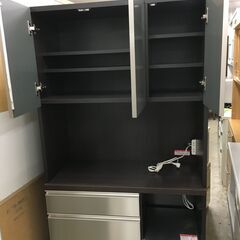 高橋木工所 キッチンボード エイク 90オープン LGステン 一体式タイプ 