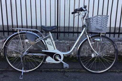 ＜動作＞パナソニック・電動アシスト自転車・26インチ ViVi DX 型式END63・3段変速 シルバー・洗車でピカピカ♪不要自転車無料引取り有