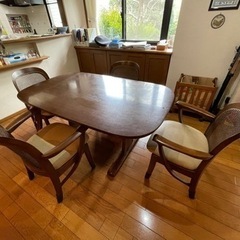 飛騨家具シラカワ　ダイニングセット　椅子4脚