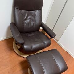 2020年11月製造 ストレスレスチェア & オットマン EKORNES コンサル 本革 Mサイズ 税込23.4万 エコーネス リクライニング