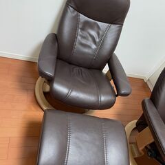 2020年11月製造 ストレスレスチェア & オットマン EKORNES コンサル 本革 Sサイズ 22.1万 エコーネス リクライニング