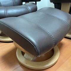 2020年11月製造 ストレスレスチェア & オットマン EKORNES コンサル 本革 Sサイズ 22.1万 エコーネス リクライニング