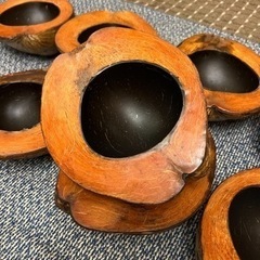 バリ島で購入 ココナッツのお皿(黒)