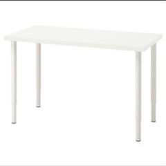 IKEA 白 ホワイト テーブル デスク 120×60 ラグカプ...