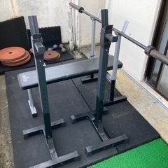 トレーニングセット ベンチプレスとバーベルスタンド