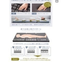 GOKUMIN マットレス 2層高反発 三つ折 極厚10cm