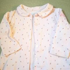 70cm bebe 淡い桜色のボタンシャツ