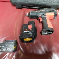 snap-on スナップオン　コードレスインパクトレンチCTJ3450 14.4vマキタバッテリーアダプター付