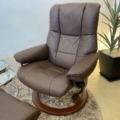 宇都宮でオシャレな家具を探すなら『オトワリバース！』美品 Ekornes エコーネス メイフェア 本革 ストレスレスチェア＆オットマン Ｍ ブラウン 北欧 ノルウェー 中古品