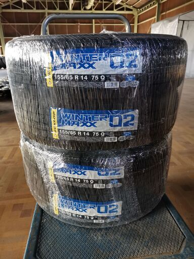 ダンロップ スタッドレスタイヤ WINTER MAXX02 155/65R14 2022年製 ...