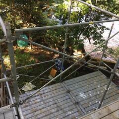 アルミタワー　足場　ツリーハウス　秘密基地　ガレージ小屋にアレンジ出来るアルミタワー3階建