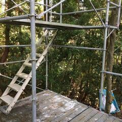 アルミタワー　足場　ツリーハウス　秘密基地　ガレージ小屋にアレンジ出来るアルミタワー3階建