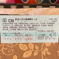九州旅名人切符