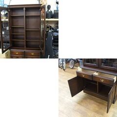 太田長 食器棚 ダイニングボード キッチンボード タモ・ナラ天然木 カップボード キャビネット 札幌市 厚別店