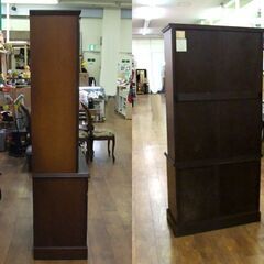 太田長 食器棚 ダイニングボード キッチンボード タモ・ナラ天然木 カップボード キャビネット 札幌市 厚別店