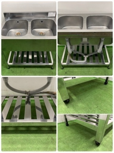 アズマ/azuma 業務用 ステンレス 2槽シンク流し台 店舗 飲食店