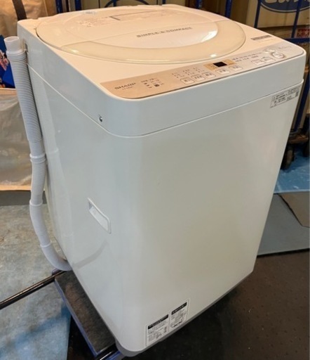 【成約済】M01  2019年製　SHARP / シャープ　洗濯機　ES-GE6C  洗濯容量6.0kg  風乾燥コース