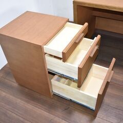 【ヤフ取引終了11/11】≪y431≫美品 カリモク L字 システムデスク/社長デスク/サイドデスク キャビネット付 オフィス/書斎 41015-02