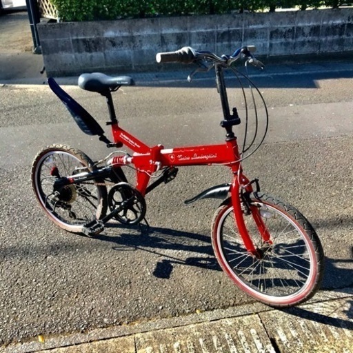 お取引感謝【人気車種】ランボルギーニロゴ・２０インチ・折りたたみ自転車・変速あり・中古
