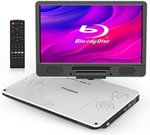新品　ポータブルブルーレイプレーヤー 12型 HDMI出力 高精細11.4インチ270度回転TFT液晶 CPRM リージョンフリー 3時間連続再生 バッテリー内蔵 車載可能