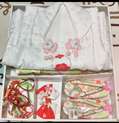 七五三3歳着物三ツ身フルセット被布セット黄緑ライトグリーン