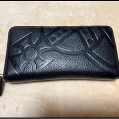 【美品】VivienneWestwood 長財布 型押しラウンドジップウォレット
