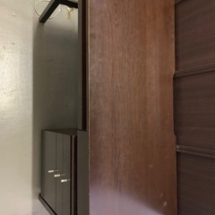机 デスク パソコンデスク テーブル 茶 ブラウン 鍵付 コンセント有