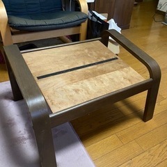 【無料】IKEAイケア　木製オットマン(クッション無し)