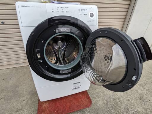 品 SHARP シャープ ES-S7F-WR 7kg洗濯 3.5kg乾燥 ドラム式電気洗濯乾燥