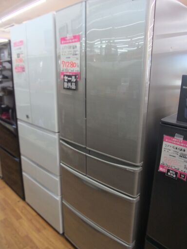 店頭販売限定　シャープ　６ドア冷凍冷蔵庫　SJ-F462D-S　２０１８年製　455L