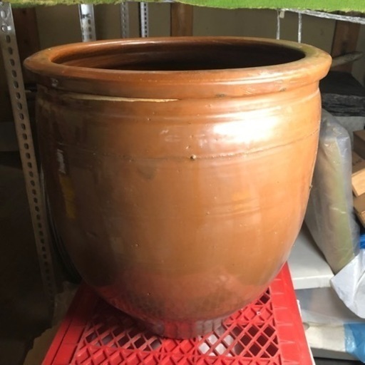 昭和レトロ】大型 睡蓮鉢 メダカ鉢 古道具 骨董 水瓶 壺 みず