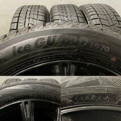 タイヤ走行短め 21年製【YOKOHAMA ice GUARD iG70 155/65R14】スタッドレス【BRANDLE-LINE 14インチ 4.5J4HPCD100+44】タント等 (VTN654)クレジットカード QRコード決済可能