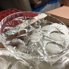 【新品未使用品】ガラスの小皿　6枚セット　アデリアグラスジャパン...