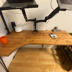 LOWYA ロウヤ ワークデスク ヴィンテージ L字 木製 スタイリッシュ