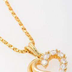 K18 ダイヤモンド ネックレス (ハートモチーフ) 品番n21-476 K18 ダイヤモンド ネックレス (ハートモチーフ) 品番n21-476