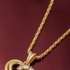 K18 ダイヤモンド ネックレス (ハートモチーフ) 品番n21-476