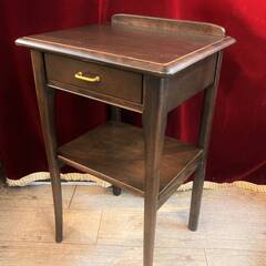 IDC大塚家具 MORISHIGE(モリシゲ) 天然木 ローリー サイドテーブル コンソールテーブル ダークブラウン モダン 検)ロイズ アンティークス★買取帝国 志木店