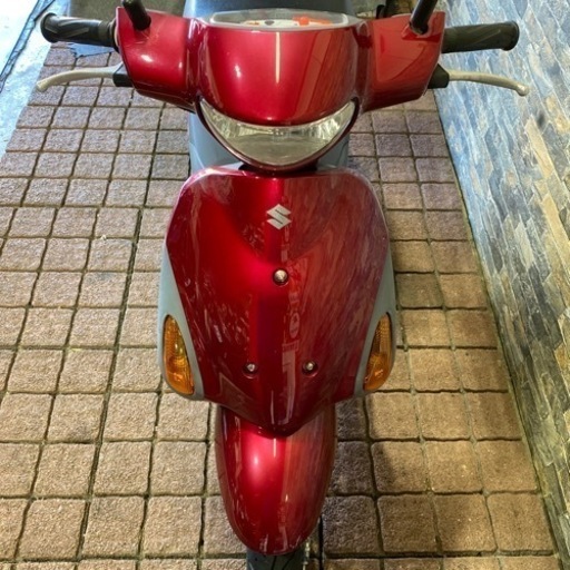 SUZUKI レッツ4 赤色 原付スクーター メットインバイク 4サイクル 福岡 
