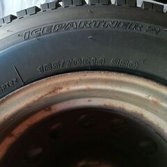 10月25日まで受付 ブリヂストン スタッドレスタイヤ　スノータイヤ 185/70R14　2020年6月製 　1シーズンのみ 4本組　