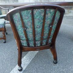 カリモク　収納付きダイニングテーブル　楕円形　キャスター付きチェア　4脚セット　コロニアル　椅子　￥98,780税込