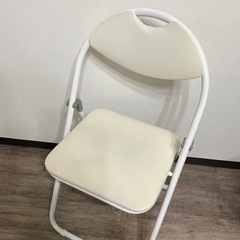 【値下げ！】折りたたみ椅子/ホワイト/2脚